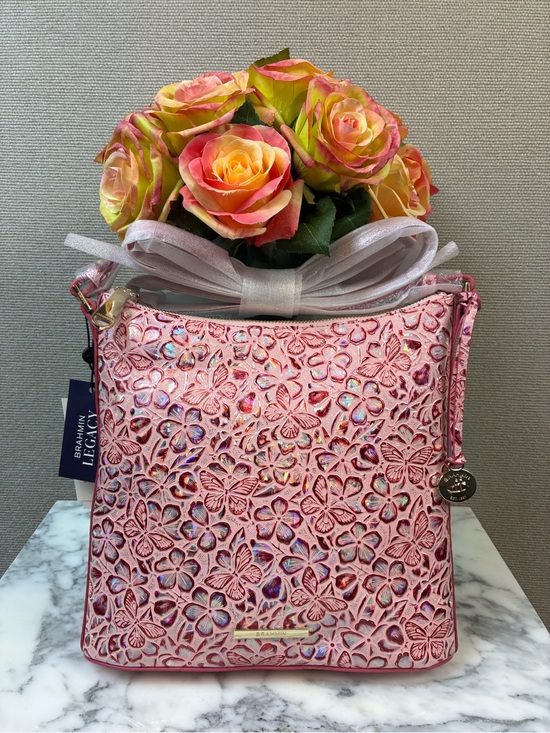Brahmin Handbags - Brahmin Fearless Pink Ainsley Katie Iridescent Shoulder Bag - NWT Rare Style 🔥